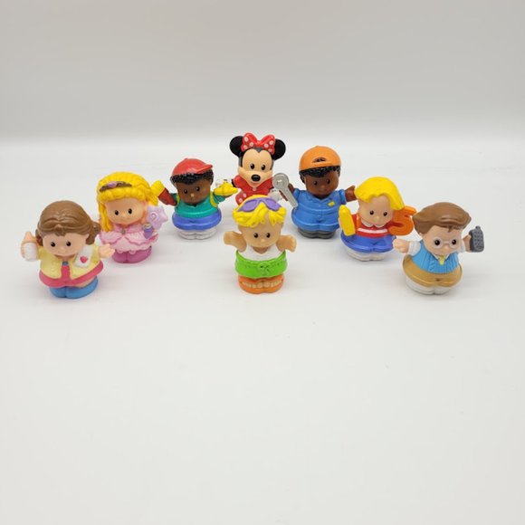 LOT OF 8 LITTLE PEOPLE Fisher Price Boys Girls Blonde Brunette Play Club Team - Picture 2 of 15